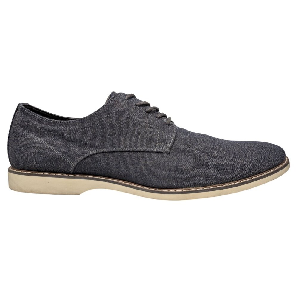 The Rail Xander Derby Shoes Mens Grey Textile Lace Up Plain Toe EU 47 US 13
